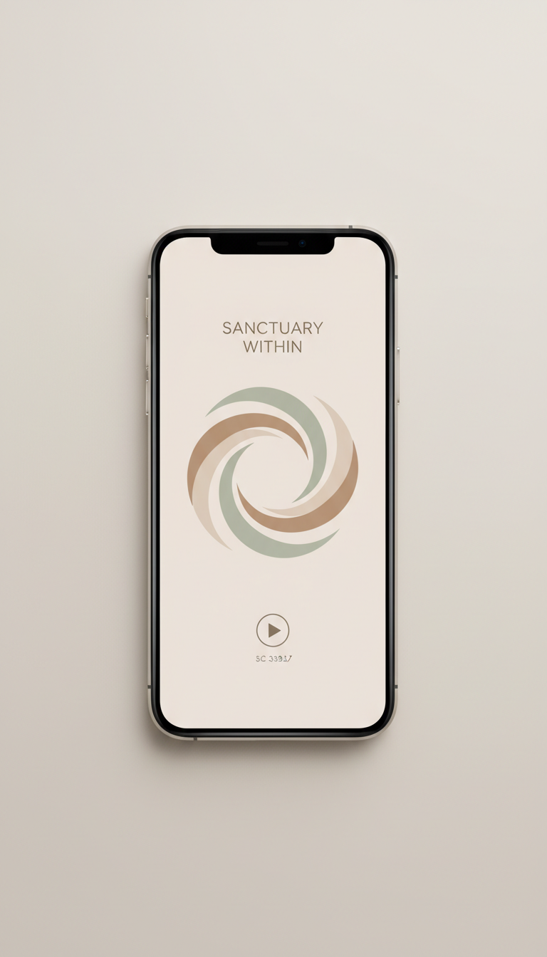 Meditation App Minimalist Interface